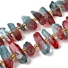 Electroplated Natural Quartz Crystal Beads Strands G-F800-D16-1