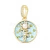 Brass Enamel Pendants KK-F886-03G-01-1
