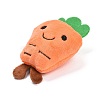 Carrot with Smile Cotton & Non-Woven & Velvet Fabric Brooch JEWB-A003-05-3