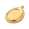 304 Stainless Steel Pendant Cabochon Settings For Enamel X-STAS-D013-01B-G-2
