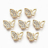 Brass Micro Pave Clear Cubic Zirconia Charms RJEW-T063-37G-NF-1