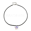 Waxed Cord Necklaces NJEW-P310-08P-01-2