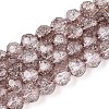 Transparent Crackle Glass Beads Strands GLAA-N053-8mm-03-1