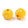 Dyed Natural Wooden Beads WOOD-O005-01B-2
