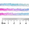 Transparent Painted Glass Beads Strands X1-DGLA-A034-T2mm-A14-3