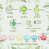 DIY Leaf Transparent Acrylic Pendants & Bead Caps Findings Kits DIY-NB0014-23-2