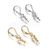 Brass Micro Pave Cubic Zirconia Earring Hooks KK-G374-10-1