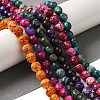 Dyed & Heated Natural Fire Crackle Agate Beads Strands G-P539-C01-04-2