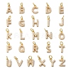 26Pcs Letter A~Z Rack Plating Brass Charms KK-B092-30-G-1