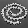 Alloy with Glass Rhinestone Heart Cuban Chain Necklaces PW-WG58975-18-1