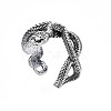 Gothic Punk Snake Alloy Open Cuff Ring for Men Women RJEW-T009-55AS-3