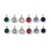 Brass Pave Cubic Zirconia Pendants KK-H204-03P-M-1