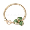 Iron Enamel Green Flower Anklets with OT Clasps for Women RN-CBA08A4-01G-2