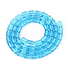 Imitation Jade & Transparent Glass Beads Strands GLAA-N058-4x6mm-A01-3