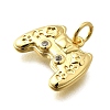 Brass Micro Pave Cubic Zirconia Charms KK-P295-28G-2