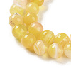 Natural Striped Agate/Banded Agate Beads Strands G-Z060-A01-B20-4