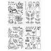 Globleland 4 Sheets 4 Styles PVC Plastic Stamps DIY-GL0003-65C-8