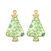 Christmas Theme Rack Plating Alloy Pendants FIND-M020-02G-2