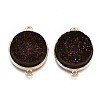 Natural Druzy Agate Links Connectors G-T131-86D-2