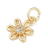 Rack Plating Brass Micro Pave Cubic Zirconia Pendants KK-H509-22G-01-2