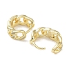 Real 18K Gold Plated Brass Hoop Earrings EJEW-L269-053G-2
