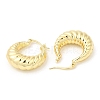 Brass Croissant Hoop Earrings for Women EJEW-K248-08G-2