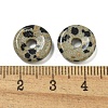 Natural Dalmatian Jasper Donut/Pi Disc Charms G-G142-01M-3