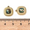 Natural Paua Shell Pendants SA-CBA11D7-28B-G-3