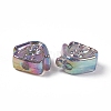UV Plating Rainbow Iridescent Acrylic Beads PACR-M003-02A-3