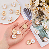 16Pcs Alloy Enamel Shank Buttons BUTT-GF0003-77B-3