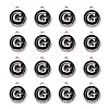 Platinum Plated Alloy Charms X-ENAM-S118-02G-P-2