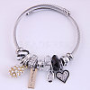 Adjustable Stainless Steel European Bangles FS-WG81C2D-02-1