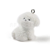 Flocking Resin Cute Puppy Pendants MACR-P043-L03-1