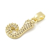 Brass Micro Pave Cubic Zirconia Pendants ZIRC-C012-01G-10-2