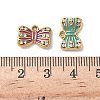 304 Stainless Steel Crystal Rhinestone Bowknot Charms STAS-G362-11G-3