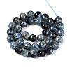 Dyed & Heated Natural Fire Crackle Agate Beads Strands G-N359-01B-03-3