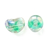 Two Tone UV Plating Transparent Acrylic European Beads OACR-F004-06A-2
