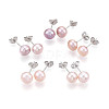 Pearl Ball Stud Earrings EJEW-Q701-01B-02-2