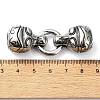 Tibetan Style 304 Stainless Steel Spring Gate Rings FIND-Z046-06AS-02-4