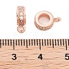 Rack Plating Brass Micro Pave Cubic Zirconia Tube Bails KK-Z052-01RG-3