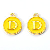 Golden Plated Alloy Enamel Charms ENAM-S118-09D-2