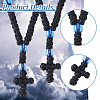 4Pcs Waxed Cord Charm Bracelets BJEW-DC0001-23-4
