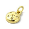 Brass Micro Pave Clear Cubic Zirconia Charms KK-H475-59G-13-2