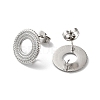 Non-Tarnish 304 Stainless Stud Earring Findings STAS-M314-01F-P-2