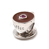 925 Sterling Silver Enamel European Beads STER-Z013-07P-08-2
