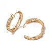 Brass Micro Pave Cubic Zirconia Hoop Earrings for Women EJEW-M238-30KCG-2