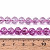 Crackle Transparent Glass Beads Strands X1-GLAA-N063-8mm-05-4