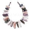 Natural Amethyst & Rose Quartz & Quartz Crystal & Blue Spot Jasper & Lepidolite & Labradorite Beads Strands G-H247-06A-3