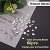  Jewelry 60Pcs 3 Style Cubic Zirconia Beads & Cabochons ZIRC-PJ0001-07-4