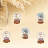 DELORIGIN 5 Sets 5 Style Round Iridescent Glass Dome Cover AJEW-DR0001-08-4